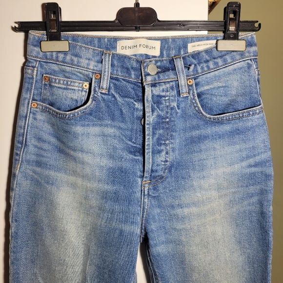 ❤️ 3 for $35 Aritzia denim forum arlo high rise straight leg jeans 26L blue 25 - Picture 3 of 11